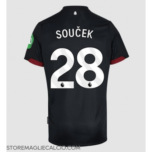 West Ham United Tomas Soucek #28 Maglia Gara Trasferta Repliche 2024-25 Maniche Corte West Ham United Tomas Soucek #28 Maglia Gara Trasferta Repliche 2024-25 Maniche Corte